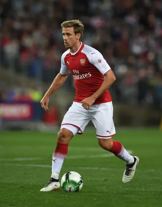 Framed Print : Nacho Monreal in Action: Arsenal vs. Western Sydney Wanderers, Sydney 2017