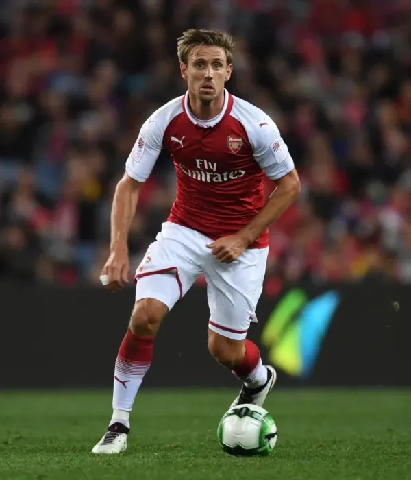 Framed Print : Nacho Monreal in Action: Arsenal vs. Western Sydney Wanderers, Sydney 2017