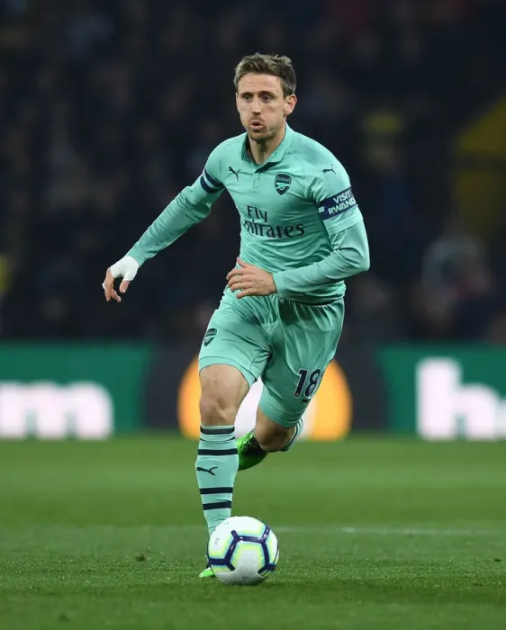 Framed Print : Nacho Monreal in Action: Arsenal vs. Watford, Premier League 2018-19