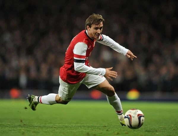 Nacho Monreal in Action: Arsenal vs. Chelsea, Capital One Cup 4th Round, 2013-14