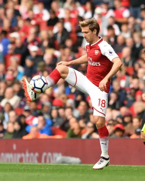 Framed Print : Nacho Monreal in Action: Arsenal vs AFC Bournemouth, Premier League 2017-18