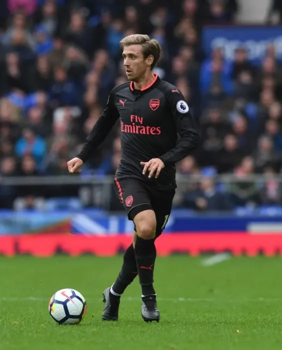 Framed Print : Nacho Monreal in Action: Arsenal vs Everton, Premier League 2017-18