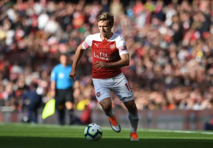 Framed Print : Nacho Monreal in Action: Arsenal vs Everton, Premier League 2018-19