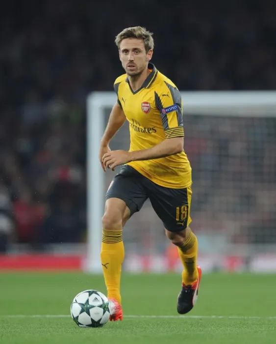 Framed Print : Nacho Monreal in Action: Arsenal vs FC Basel (UEFA Champions League, 2016-17)