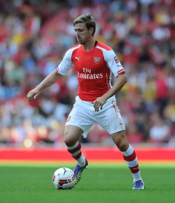 Framed Print : Nacho Monreal in Action: Arsenal vs AS Monaco, Emirates Cup 2014