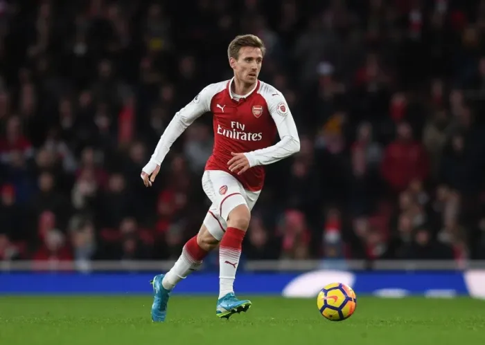 Framed Print : Nacho Monreal in Action: Arsenal vs Newcastle United, Premier League 2017-18