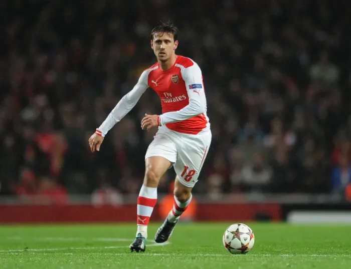 Framed Print : Nacho Monreal in Action: Arsenal vs RSC Anderleicht, UEFA Champions League, 2014 Framed Print : Nacho Monreal in Action: Arsenal vs RSC Anderleicht, UEFA Champions League, 2014