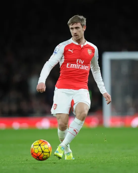 Framed Print : Nacho Monreal in Action: Arsenal vs Southampton, Premier League 2015-16