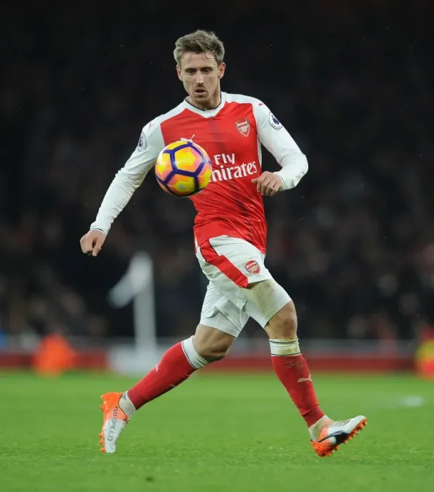 Framed Print : Nacho Monreal in Action: Arsenal vs Stoke City, Premier League 2016-17