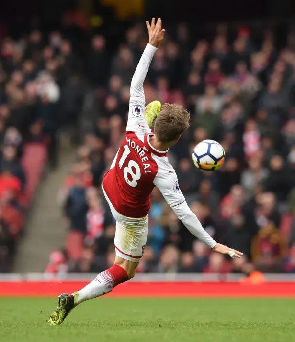 Framed Print : Nacho Monreal in Action: Arsenal vs Stoke City, Premier League 2017-18 Framed Print : Nacho Monreal in Action: Arsenal vs Stoke City, Premier League 2017-18