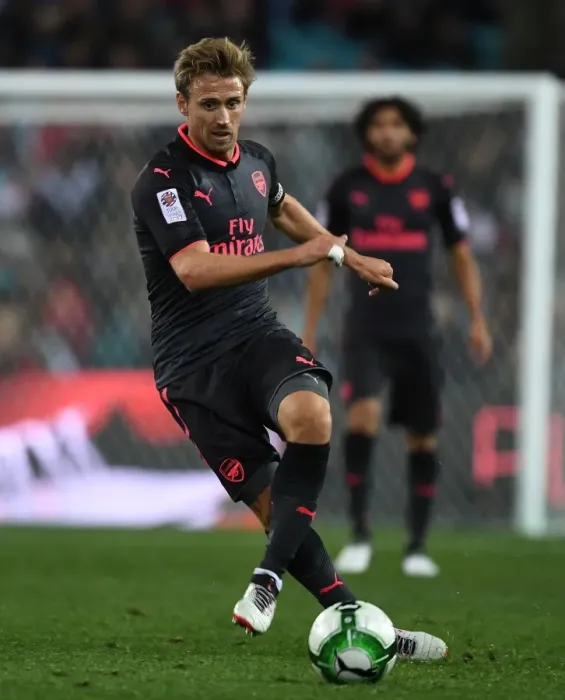 Framed Print : Nacho Monreal in Action: Arsenal's Pre-Season Clash with Sydney FC (2017)