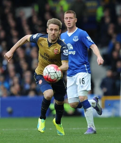 Nacho Monreal in Action: Everton vs Arsenal, Premier League 2015-16