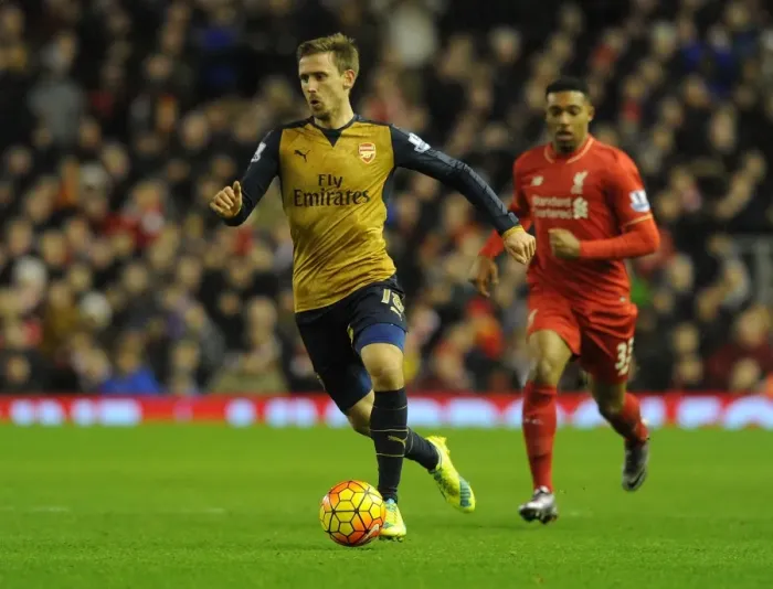 Framed Print : Nacho Monreal in Action: Liverpool vs. Arsenal, Premier League 2015-16 Framed Print : Nacho Monreal in Action: Liverpool vs. Arsenal, Premier League 2015-16
