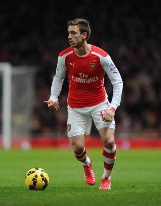 Framed Print : Nacho Monreal (Arsenal). Arsenal 2: 1 Leicester City. Barclays Premier League. Emirates Stadium