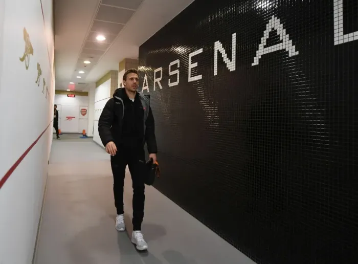 Framed Print : Nacho Monreal in Arsenal Changing Room Before Arsenal v Östersunds FK UEFA Europa League Match
