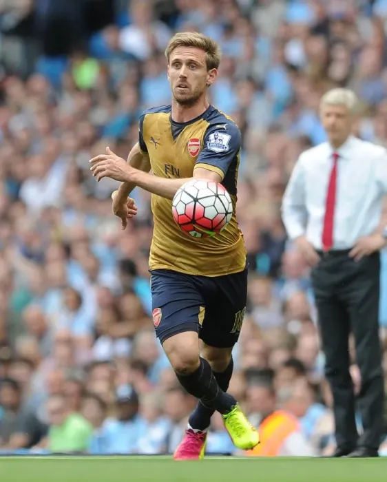 Framed Print : Nacho Monreal (Arsenal). Manchester City 2: 2 Arsenal Framed Print : Nacho Monreal (Arsenal). Manchester City 2: 2 Arsenal