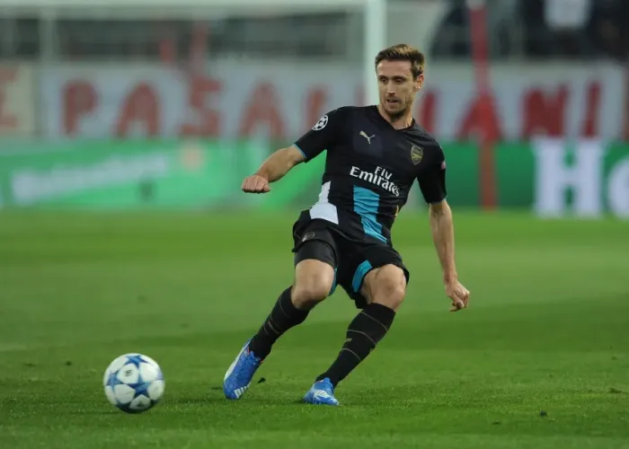 Framed Print : Nacho Monreal (Arsenal). Olympiacos 0: 3 Arsenal Framed Print : Nacho Monreal (Arsenal). Olympiacos 0: 3 Arsenal