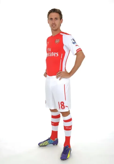 Framed Print : Nacho Monreal at Arsenal Photocall 2014-15
