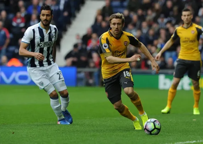 Framed Print : Nacho Monreal (Arsenal). West Bromwich Albion 3: 1 Arsenal. Premier League. The Hawthorns