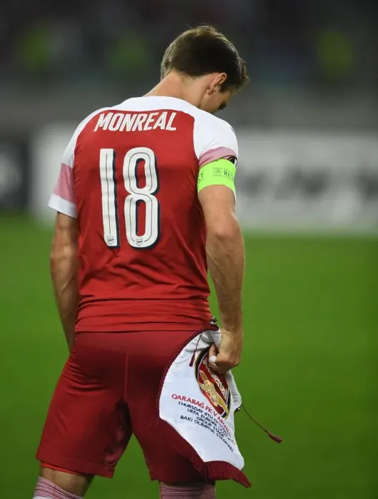 Framed Print : Nacho Monreal: Arsenal's Focus Before Qarabag Clash in Europa League (Group E, 2018)