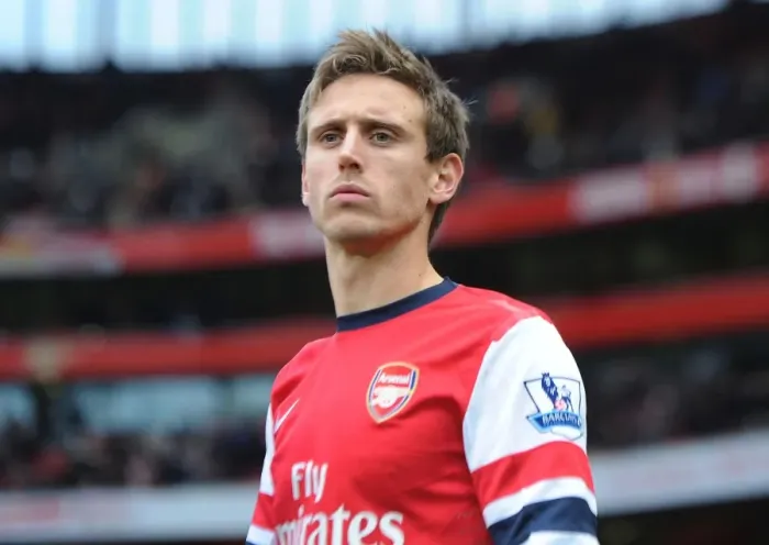 Framed Print : Nacho Monreal: Arsenal's Focused Defender Ahead of Arsenal v Aston Villa (2012-13)