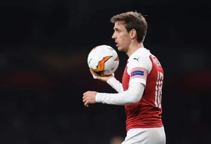 Framed Print : Nacho Monreal in Europa League Action: Arsenal vs. BATE Borisov