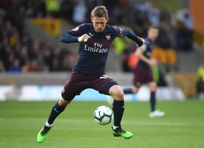 Framed Print : Nacho Monreal Focuses in Wolverhampton Wanderers vs Arsenal FC Premier League Clash Framed Print : Nacho Monreal Focuses in Wolverhampton Wanderers vs Arsenal FC Premier League Clash