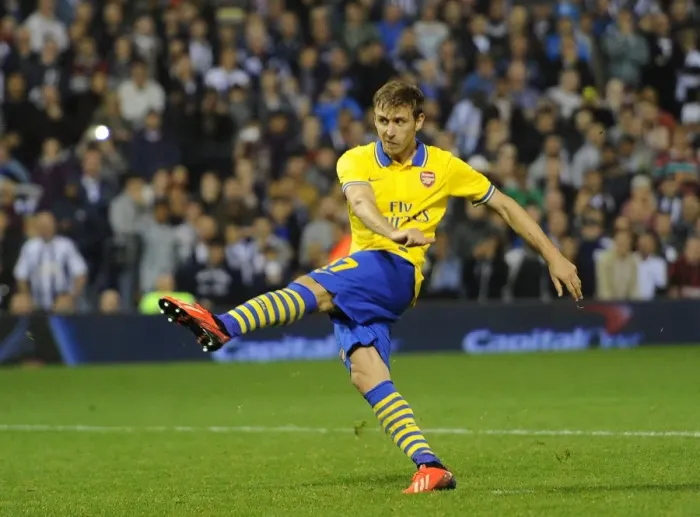 Framed Print : Nacho Monreal Scores the Winning Penalty: Arsenal Advance in Capital One Cup vs West Bromwich Albion Framed Print : Nacho Monreal Scores the Winning Penalty: Arsenal Advance in Capital One Cup vs West Bromwich Albion