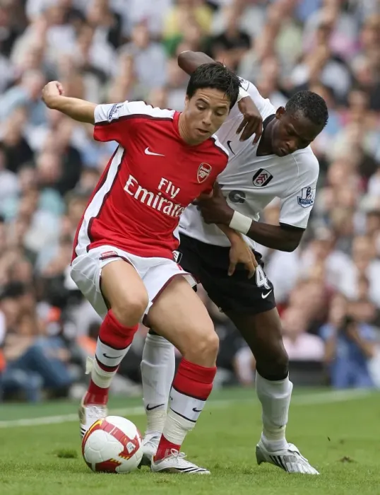 Framed Print : Nasri vs. Pantsil: A Battle at Craven Cottage - Arsenal's 1:0 Victory over Fulham, 2008 Framed Print : Nasri vs. Pantsil: A Battle at Craven Cottage - Arsenal's 1:0 Victory over Fulham, 2008