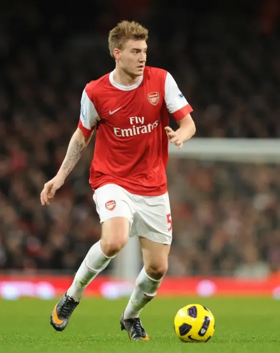 Framed Print : Nicklas Bendtner (Arsenal). Arsenal 1: 0 Stoke City, Barclays Premier League