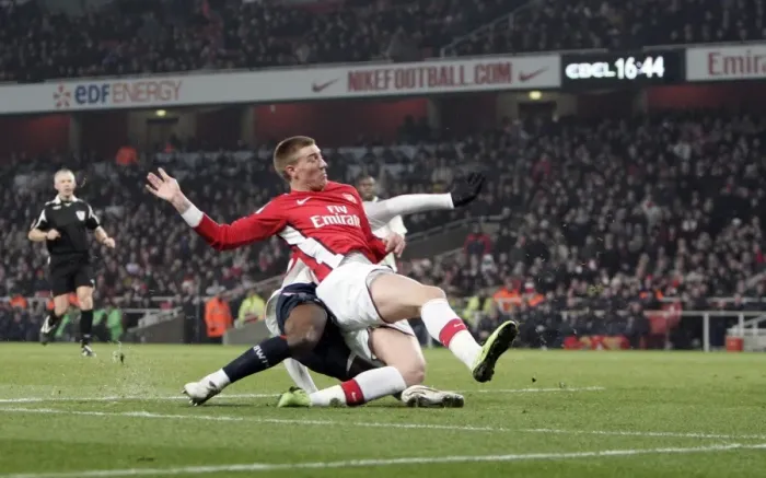Framed Print : Nicklas Bendtner scores Arsenals goal under pressure Jloyd Samuel Framed Print : Nicklas Bendtner scores Arsenals goal under pressure Jloyd Samuel