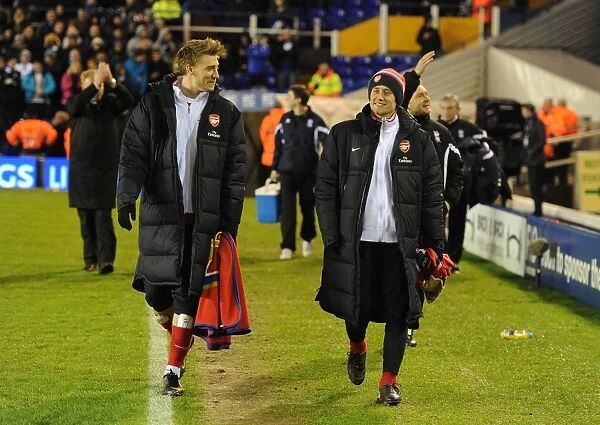 Nicklas Bendtner and Tomas Rosicky (Arsenal). Birmingham City 0: 3 Arsenal