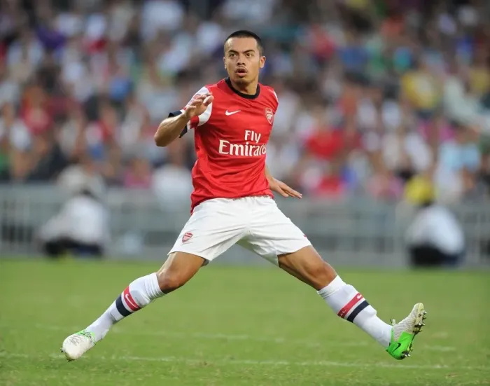 Framed Print : Nico Yennaris in Action: Arsenal vs Kitchee (2012) Framed Print : Nico Yennaris in Action: Arsenal vs Kitchee (2012)