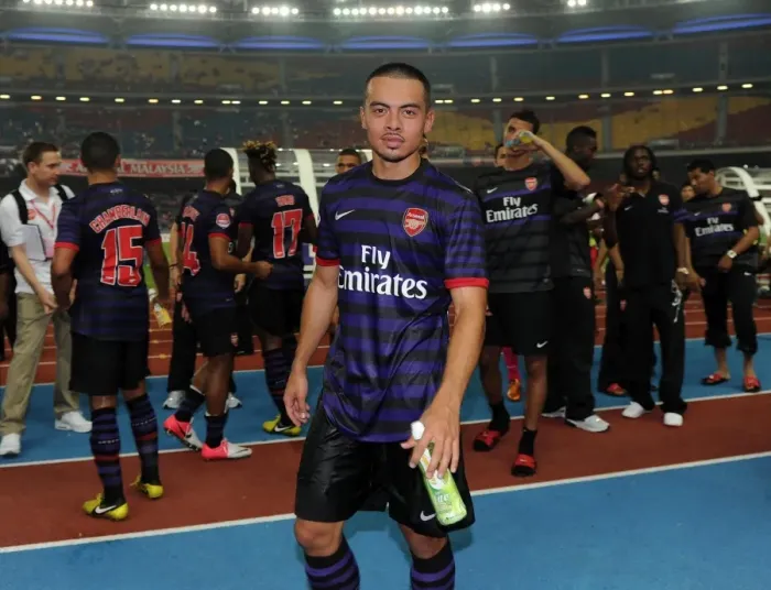 Framed Print : Nico Yennaris (Arsenal). Malaysia 1: 2 Arsenal. Pre Season Friendly. National Stadium Framed Print : Nico Yennaris (Arsenal). Malaysia 1: 2 Arsenal. Pre Season Friendly. National Stadium