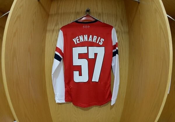 Nico Yennaris (Arsenal) shirts hang in the changingroom. Arsenal 0: 2 Chelsea. Capital