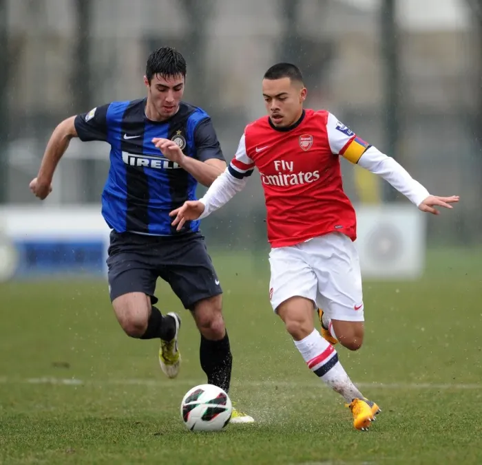 Framed Print : Nico Yennaris vs. Colombi: Clash of the NextGen Series U19 Stars - Inter Milan vs. Arsenal Framed Print : Nico Yennaris vs. Colombi: Clash of the NextGen Series U19 Stars - Inter Milan vs. Arsenal