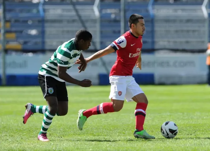 Framed Print : Nico Yennaris vs. Wilson Manafa: Clash in Arsenal U19's NextGen Series 3rd Place Play Off Framed Print : Nico Yennaris vs. Wilson Manafa: Clash in Arsenal U19's NextGen Series 3rd Place Play Off