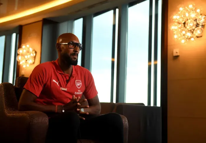 Framed Print : Nicolas Anelka: A Footballing Legend Reunites at the Bernabeu - Real Madrid Legends vs. Arsenal Legends (2018) Framed Print : Nicolas Anelka: A Footballing Legend Reunites at the Bernabeu - Real Madrid Legends vs. Arsenal Legends (2018)