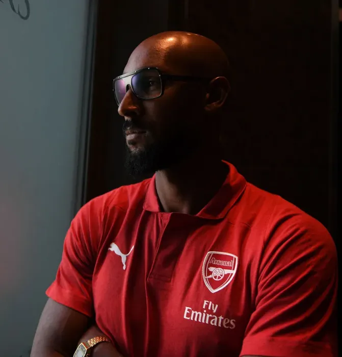 Framed Print : Nicolas Anelka Reunites with Real Madrid: Arsenal Legends vs. Real Madrid Legends (2018)