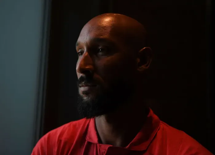 Framed Print : Nicolas Anelka Reunites with Real Madrid at Bernabeu: Arsenal Legends vs. Real Madrid Legends (2018)