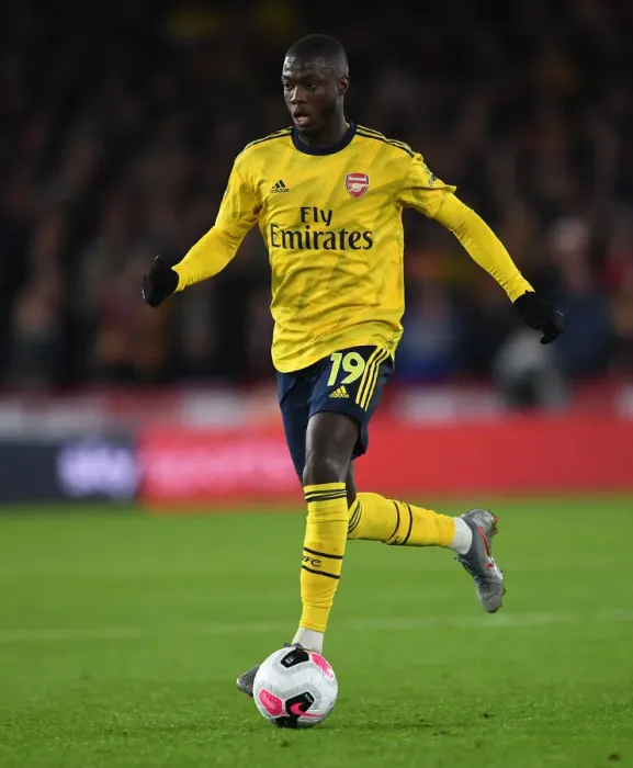 Framed Print : Nicolas Pepe in Action for Arsenal against Sheffield United