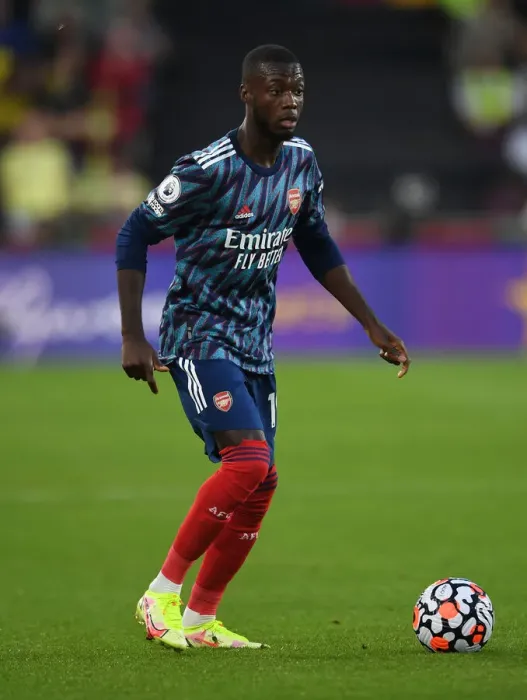 Framed Print : Nicolas Pepe in Action: Brentford vs Arsenal, 2021-22 Premier League Framed Print : Nicolas Pepe in Action: Brentford vs Arsenal, 2021-22 Premier League