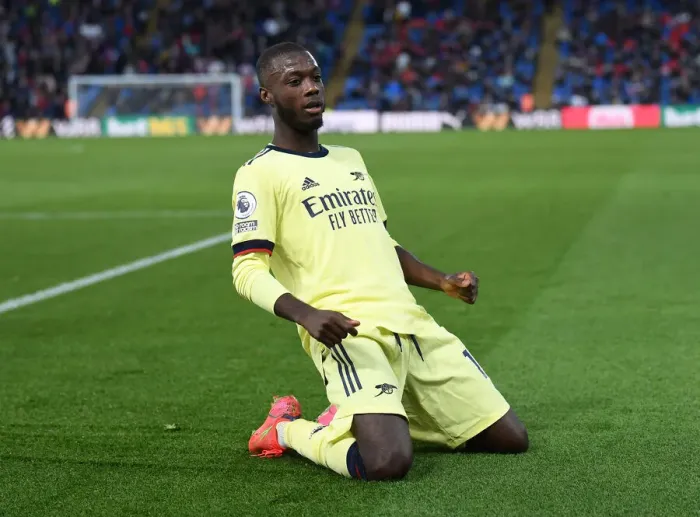 Framed Print : Nicolas Pepe Scores Brace: Arsenal's Triumph Over Crystal Palace in Premier League (May 2021) Framed Print : Nicolas Pepe Scores Brace: Arsenal's Triumph Over Crystal Palace in Premier League (May 2021)