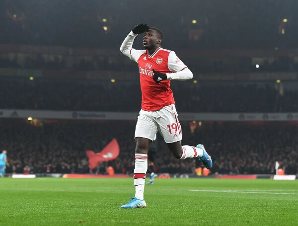 Nicolas Pepe Scores First Arsenal Goal: Arsenal vs Manchester United (2019-20)