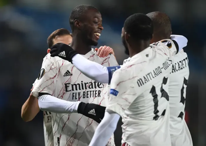 Framed Print : Nicolas Pepe Scores First Arsenal Goal: Europa League Triumph over Molde