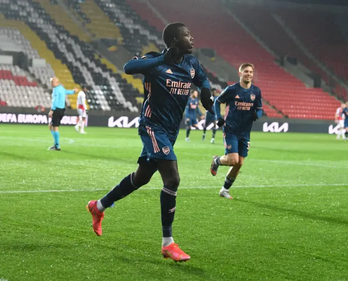 Framed Print : Nicolas Pepe Scores First Arsenal Goal in Europa League Victory over Slavia Praha (Behind Closed Doors) Framed Print : Nicolas Pepe Scores First Arsenal Goal in Europa League Victory over Slavia Praha (Behind Closed Doors)