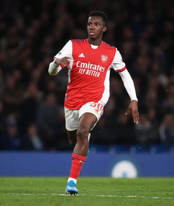 Framed Print : Nketiah Faces Off: Chelsea vs. Arsenal, Premier League Showdown, London 2022 Framed Print : Nketiah Faces Off: Chelsea vs. Arsenal, Premier League Showdown, London 2022