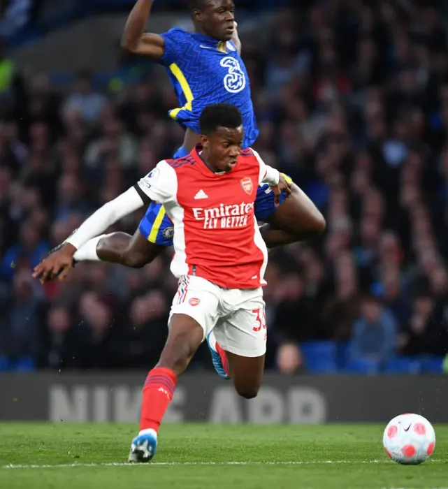 Framed Print : Nketiah Strikes First: Arsenal's Thrilling Win Against Chelsea in the Premier League 2021-22