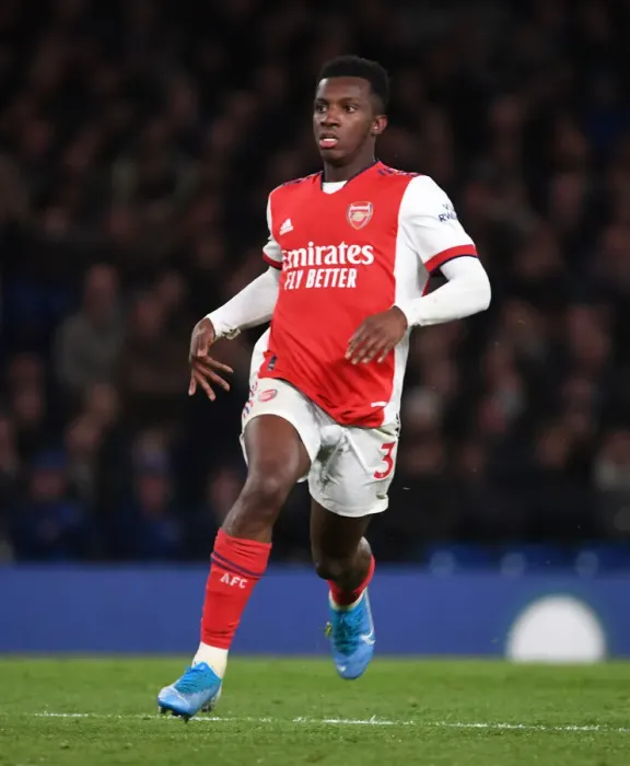Framed Print : Nketiah vs. Chelsea: A Premier League Showdown at Stamford Bridge - Intense Face-Off, 2021-22