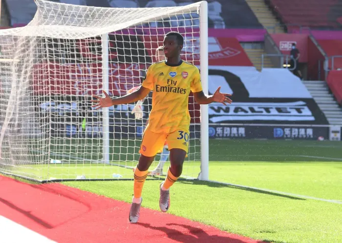Framed Print : Nketiah's Dramatic Last-Minute Winner: Southampton vs. Arsenal, Premier League 2019-2020